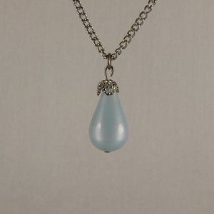 Blue tear drop necklace
